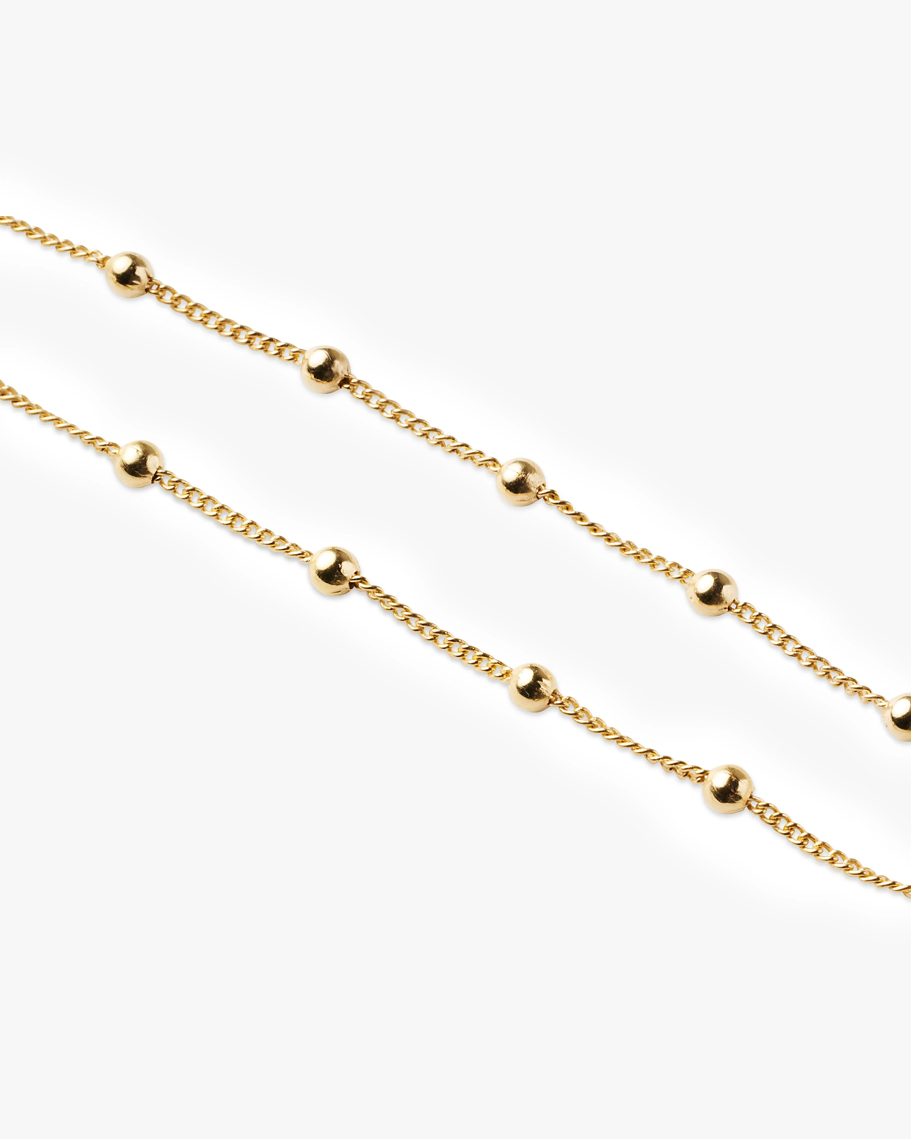 Bead Anklet - Gold - Image 4