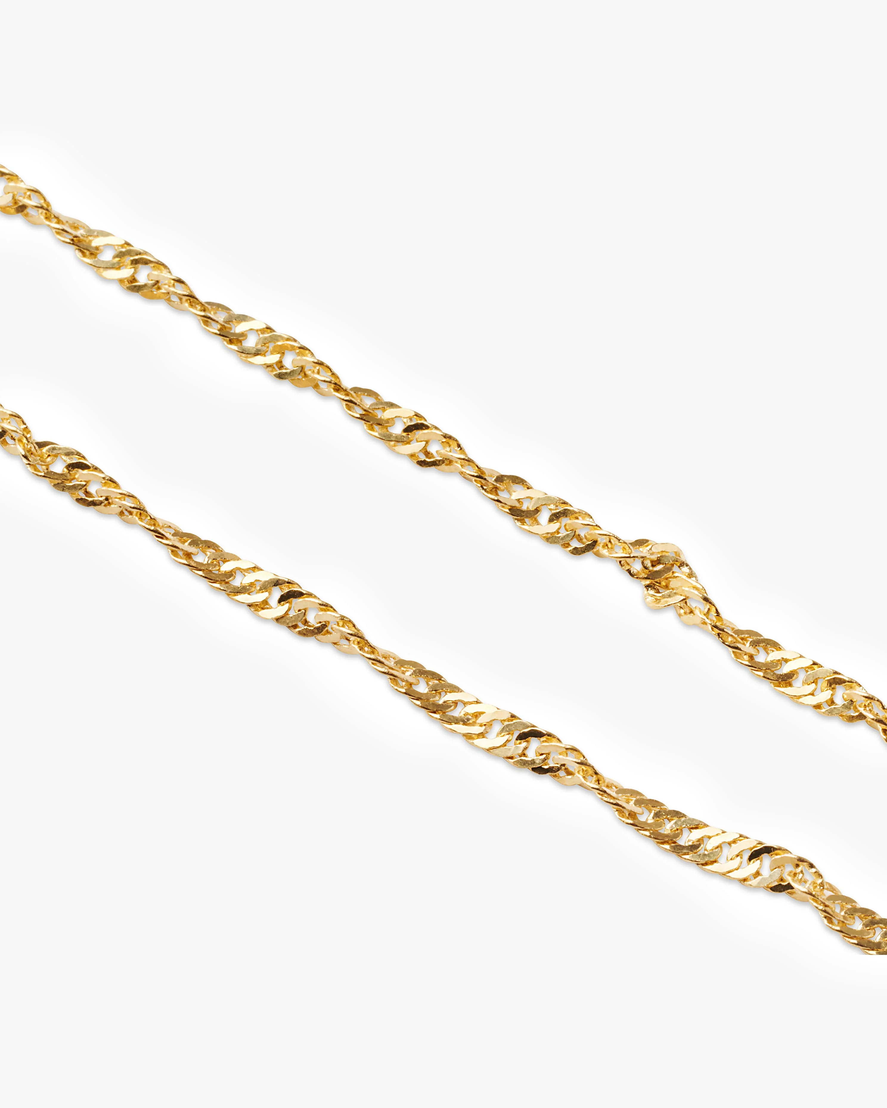 Twisted Rope Chain Anklet - Gold - Image 4